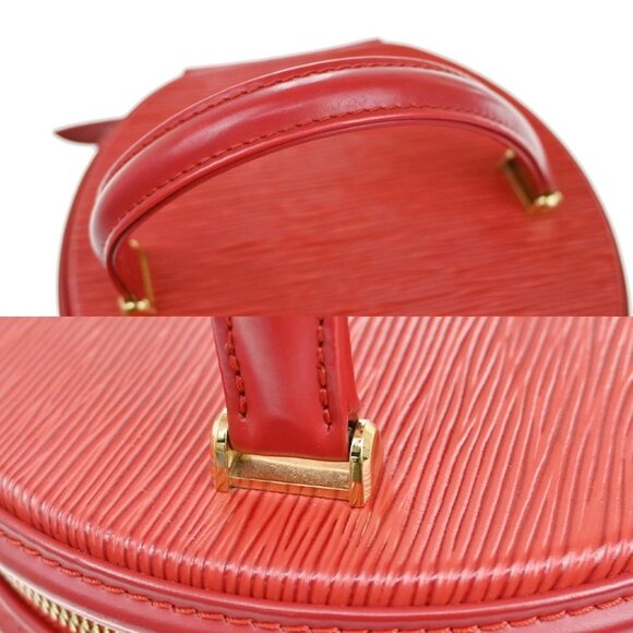 LOUIS VUITTON LV Logo Cannes Hand Vanity Bag Epi Leather Red M48037 80YH398 - Picture 9 of 16